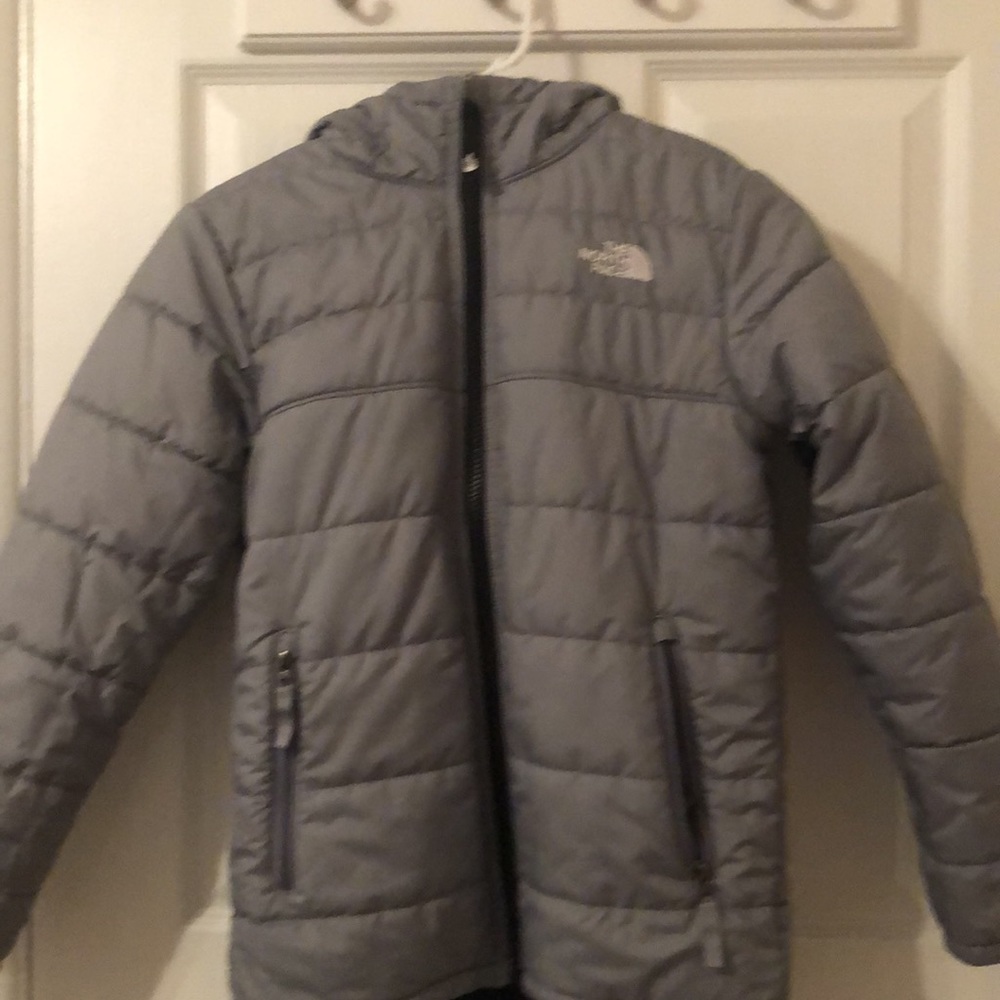 The North Face Boys reversible puffer jacket coat